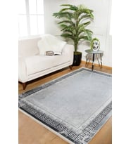 Dijital Kaymaz Yıkanabilir Beyaz Modern Salon Halısı Mutfak Halısı Koridor Halısı Yolluk HLN1277