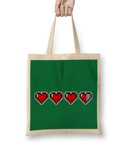 Pixel Hearts Video Game Bez Çanta Uzun Saplı