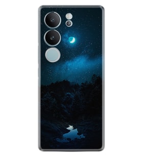 Vivo V29 Kılıf Silikon Desen Özel Seri Gece 1633