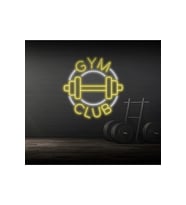 GYM CLUB Yazılı ve Şekilli Neon Tabela