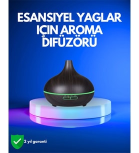 Northcity 550ml Ultrasonik Difüzör – Yağsız Nemlendirici, 12 Saat Süre, LED Işık ve Zamanlayıcı