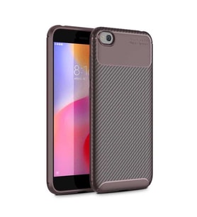 Xiaomi Mi Play Kılıf Esnek Soft Karbon Tasarım Legion Serisi (Kahverengi)