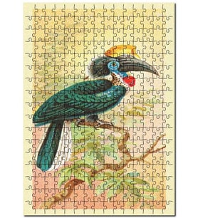 Cakapuzzle Sarı Casque Siyah Hornbill Kuş Görsli Puzzle Yapboz MDF (Ahşap) (120 Parça)