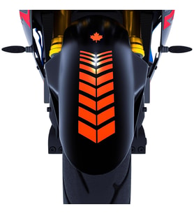 2 Adet Sport Motosiklet Çamurluk Alev Turuncusu Kask Sticker Çınar Extreme