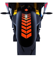 2 Adet Sport Motosiklet Çamurluk Alev Turuncusu Kask Sticker Çınar Extreme