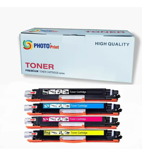 Photo print® Hp 126A Ce310A-11A-12A-13A Komple Set (Cmyk) Muadil Toner (Çok Renkli)