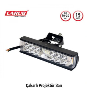 Carub Projektör Sis Farı 10-30V15W Çakar Beyaz- Sarı 15x3,5