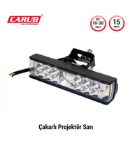 Carub Projektör Sis Farı 10-30V15W Çakar Beyaz- Sarı 15x3,5