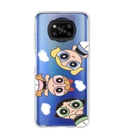 Poco X3 PRO / X3 NFC Uyumlu Powerpuff KIzlar Tasarımlı Şeffaf Telefon Kılıfı