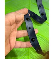 EN 2 CM SİYAH BONCUK ZIMBALI DERİ ŞERİT DİKİŞ GİYİM ÇANTA AKSESUARI 1 METRE