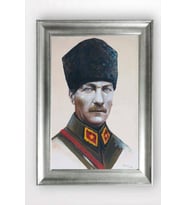 Gümüş Çerçeveli Atatürk Tablo a558