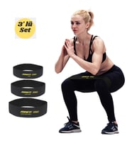 JOINFIT Pro Hip Egzersiz Direnç Bandı Seti 3’lü Squat, Pilates, Fitness ve Kalça Antrenmanı için Spor Bandı