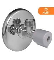 25 Adet ECA Filitreli Ara Musluk Rozetli 102111526 (Krom)