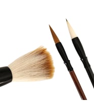 Tahrir Fırçası Koyun Kılı Büyük Boy 1.kalite, Sırlama, Çini, Vazo, Seramik, Sulu Boya, Brushpen-3Ad (Çok Renkli)