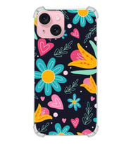 PrintiFy Apple iPhone 15 Uyumlu Retro Color 1 Baskılı Şeffaf Köşe Korumalı Antişok Kılıf