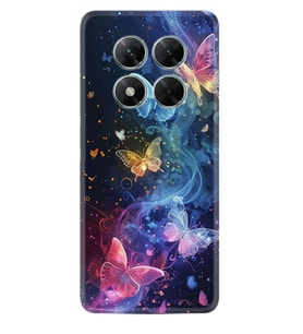 Xiaomi Poco X7 Kılıf Boutique Baskılı Resimli Neon Kelebekler Pcode -092
