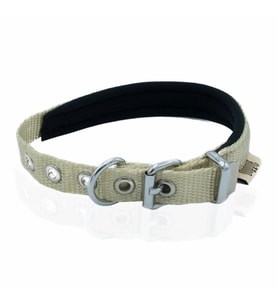 Softlu Köpek Boyun Tasması 2 cm x 45 cm Haki