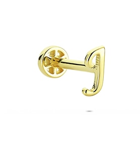 Glorria Altın J Harfi Tragus Piercing