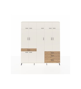 Arges Dolap 11 Raflı 4 Çekmeceli 2 Askılı 220x30x243 Aytaşı-Aytaşı/Çam