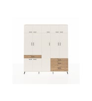 Arges Dolap 11 Raflı 4 Çekmeceli 2 Askılı 220x30x243 Aytaşı-Aytaşı/Çam