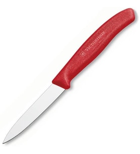 Victorinox Soyma Bıçağı 8cm Sivri Ağızlı Kırmızı