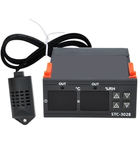 STC-3028 Isı Ve Nem Termostatı Çift Ekran 220V Isıtıcı Soğutucu