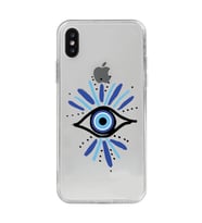Iphone Xsmax Uyumlu Nazar Göz Desenli Şeffaf Telefon Kılıfı