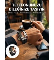 SIM Kartlı GPS Destekli Akıllı Saat Sesli Görüşmeli Yeni Nesil
