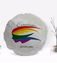 BK Gift Kişiye Özel İsimli Estetisyen Tasarımlı Dekoratif Kırlent Yastık-2