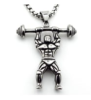Body Building Fitness Spor Çelik Erkek Kolye Zincir Q0724