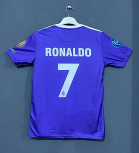 Real Madrid Ronaldo 2017 Mor Cardif Ligi Yetişkin kısa Kol yetişkin Forması h