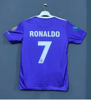 Real Madrid Ronaldo 2017 Mor Cardif Ligi Yetişkin kısa Kol yetişkin Forması h