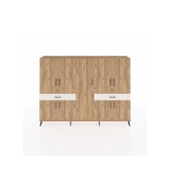 Arges Dolap 12 Raflı 2 Çekmeceli 8 Kapaklı 220x30x163 Çam-Çam/Aytaşı