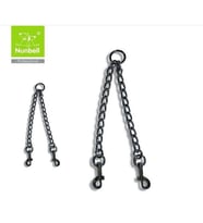 Nunbell Köpek Gezdirme İkili Zincir 3,5cm