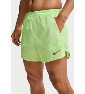 Nike Stride Dri-Fit 5 Brief-Lined Running Shorts 5 İnch Slip Astarlı Reflektörlü Erkek Koşu Şortu Yeşil