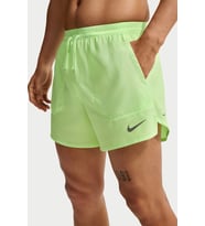 Nike Stride Dri-Fit 5 Brief-Lined Running Shorts 5 İnch Slip Astarlı Reflektörlü Erkek Koşu Şortu Yeşil
