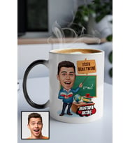 Erkek Fizik Öğretmenine Hediye Karikatürlü Sihirli Kupa Bardak