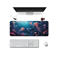 SonicTouch Klavye Mousepad 40x90cm Dikişsiz Pürüzsüz Sıvı Geçirmez Kaymaz Taban Işıltılı Derinlikler