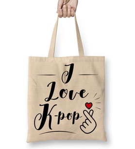 Seni Seviyorum Kpop Bts Exo I Love Kpop Bez Çanta Uzun Saplı