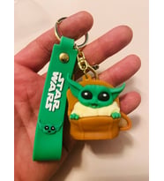 Star Wars Temalı Çanta & Araba Süsü Baby Yoda Grogu 3D Silikon Anahtarlık