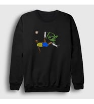 Presmono Unisex Siyah Brasil Futbol Pele Sweatshirt 370451tt