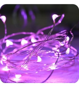 10 METRE BATTERY PİNK LED LİGHT 10 METRE PİLLİ PEMBE LED IŞIK PEMBE PİLLİ IŞIK PEMBE DEKORASYON LED