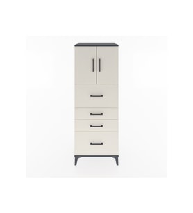 Hyperion Dolap 2 Raflı 4 Çekmeceli 2 Kapaklı 60x44x163 Antrasit-Aytaşı