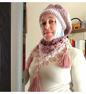 Ressam Bereli Atkı Eldiven Takımı,  Örgü Fularlı Bere Takımı