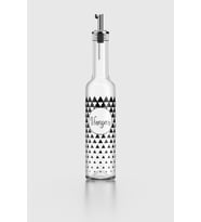 Renga Hena Vinegar Desenli 500 ml Metal Kapaklı Cam Sirkelik 152020 (Siyah)