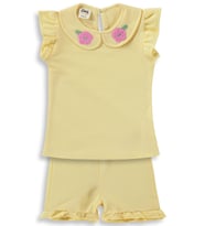 Civil Baby Yaka Nakışlı 6-18 Ay Takım - Sarı
