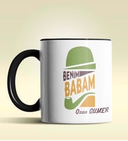 Kişiye Özel Benim Babam Tasarımlı Siyah Kupa Bardak (Siyah)