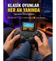 Lexroo 500 Dahili Oyunlu Taşınabilir Retro El Konsolu-2.4 inç Renkli Ekranlı