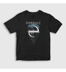 Presmono Unisex Çocuk Siyah Logo V3 Evanescence T-Shirt 383879tt