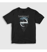 Presmono Unisex Çocuk Siyah Logo V3 Evanescence T-Shirt 383879tt